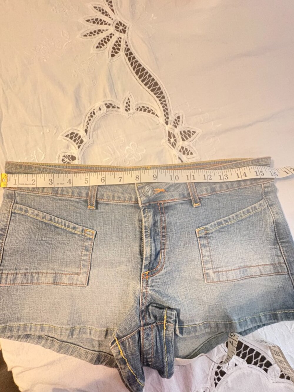 Forever 21 Stretch Denim Short Shorts Light Wash Size Large